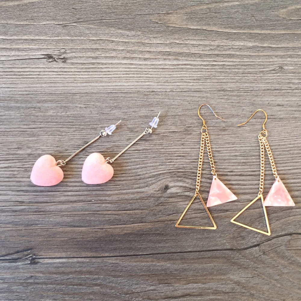 Bundle earings! Pink!